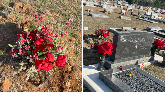 Changing out the flowers ....